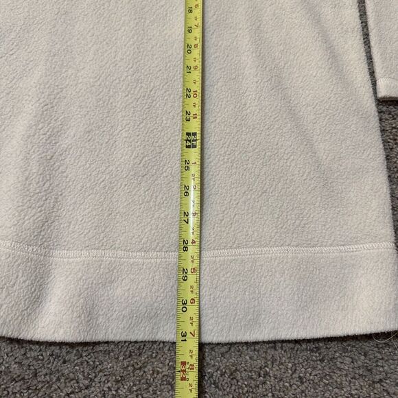 Woman Within Ivory Fleece Tunic Sweater Size 2X, 26/28 Long Sleeve Crew Neck - Picture 3 of 8